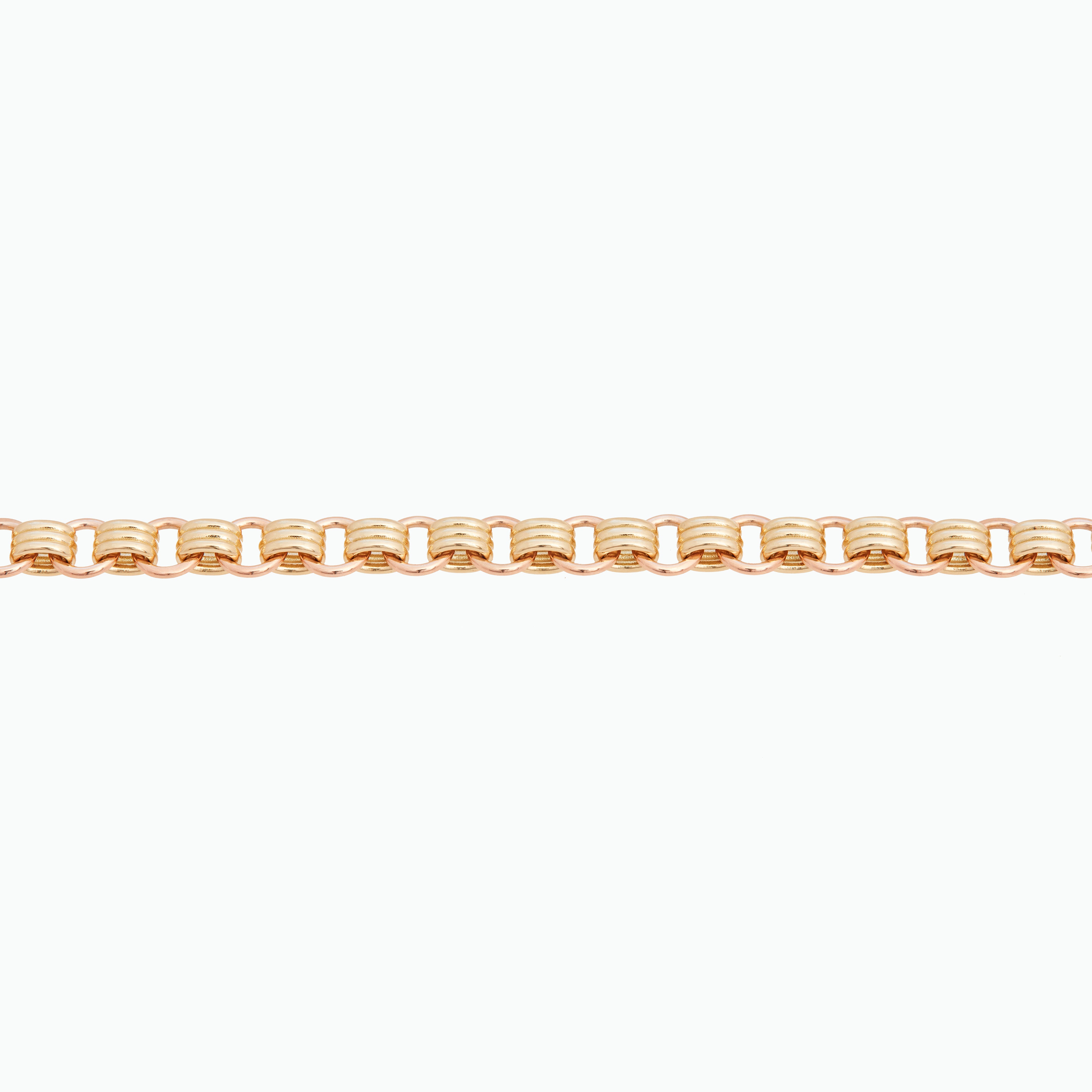Triple Chain Bracelet 18K Yellow Gold, Small Link, 7"
