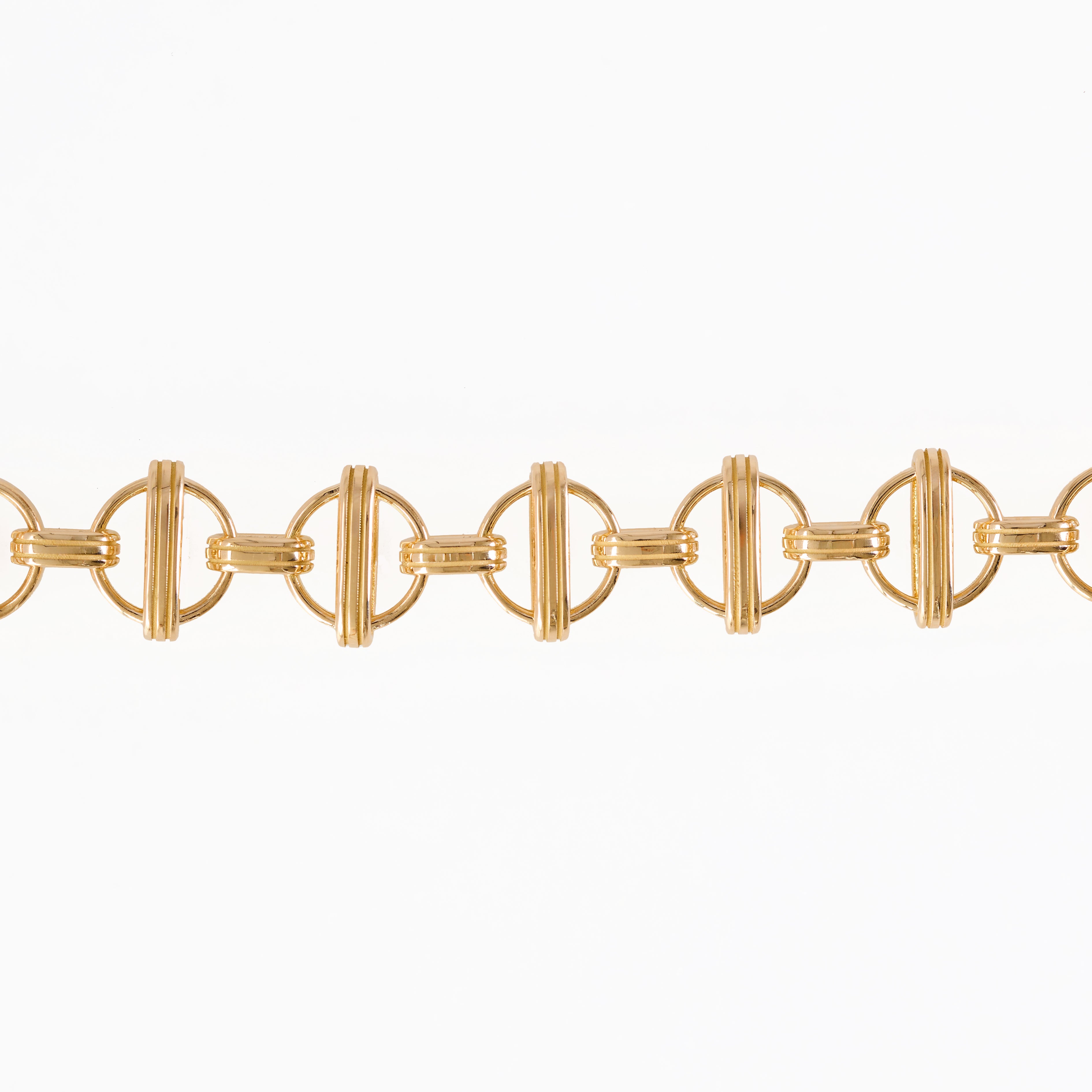 Orbit Link Chain Bracelet 18K Yellow Gold, 7.25"
