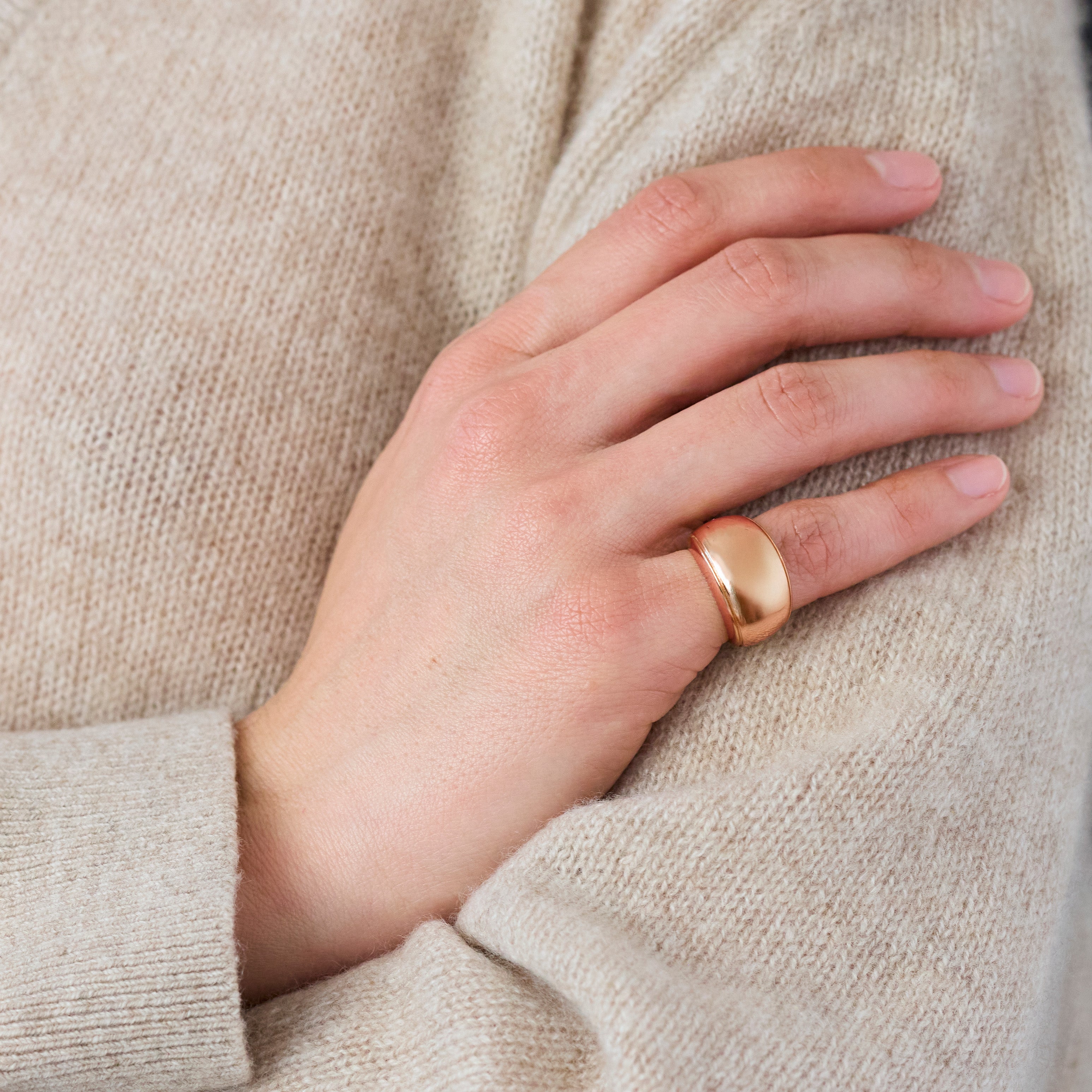 Cigar Ring 18K Rose Gold, Small