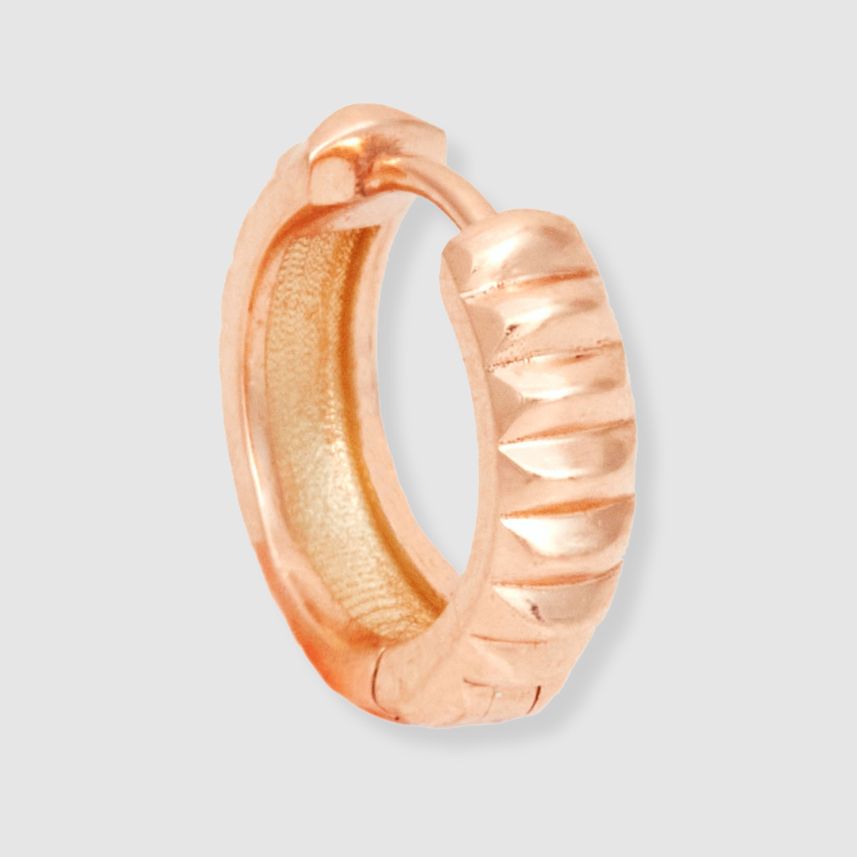 Barre Huggies, 18k Rose Gold, Medium