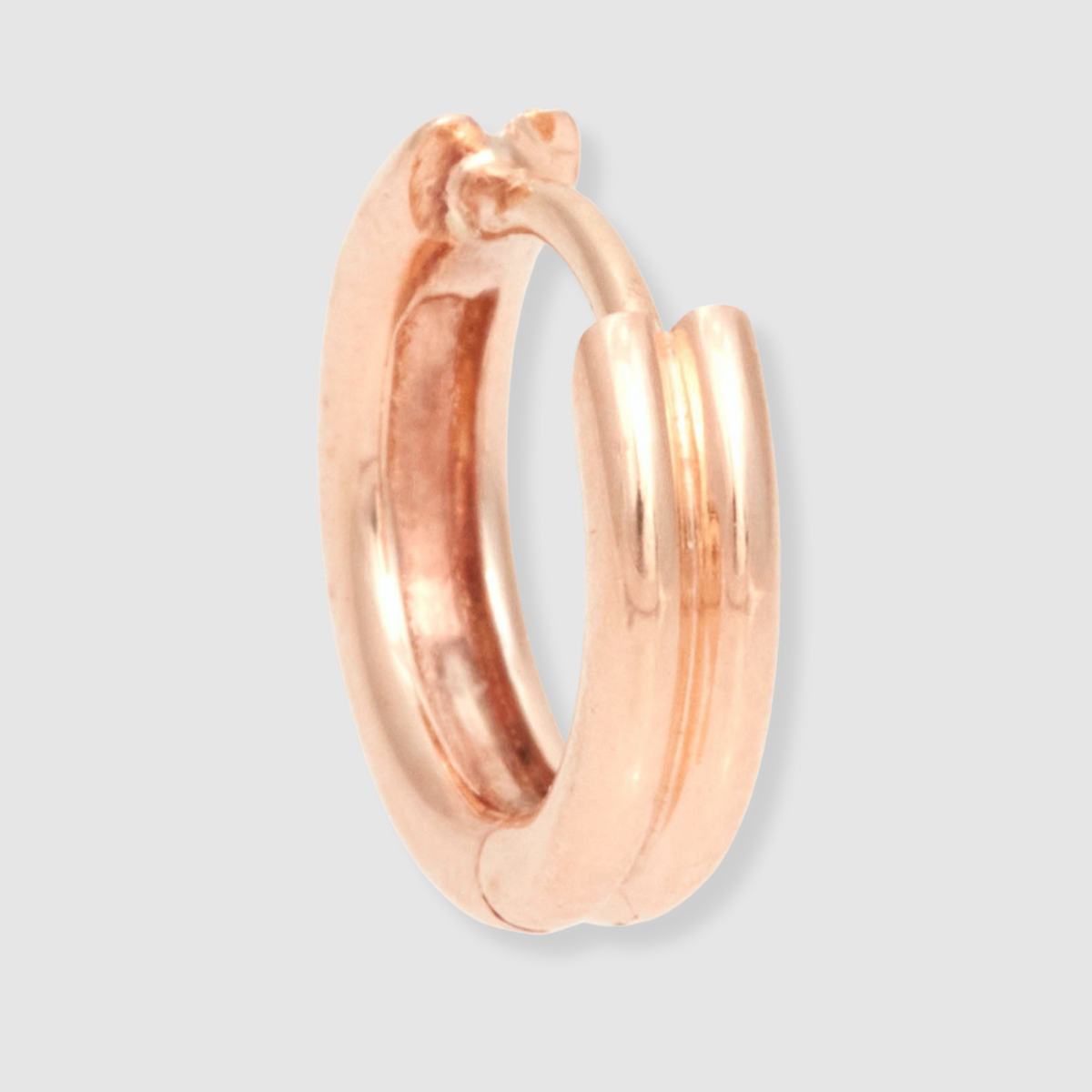Double Link Huggies, 18k Rose Gold, Large
