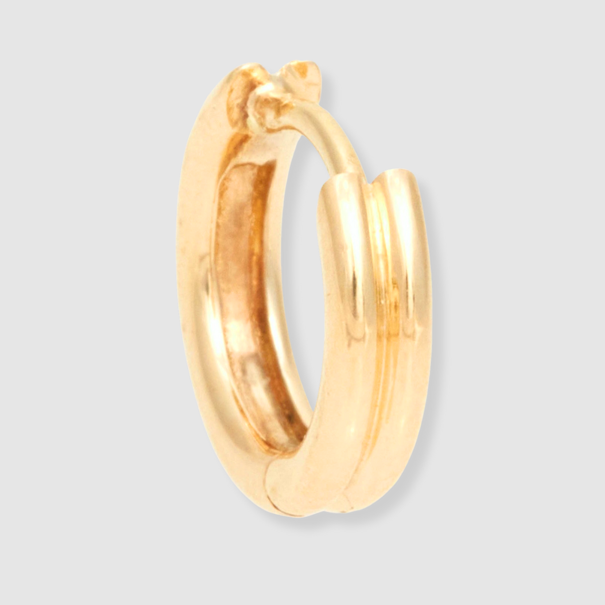 Double Link Huggies, 18k Yellow Gold, Large