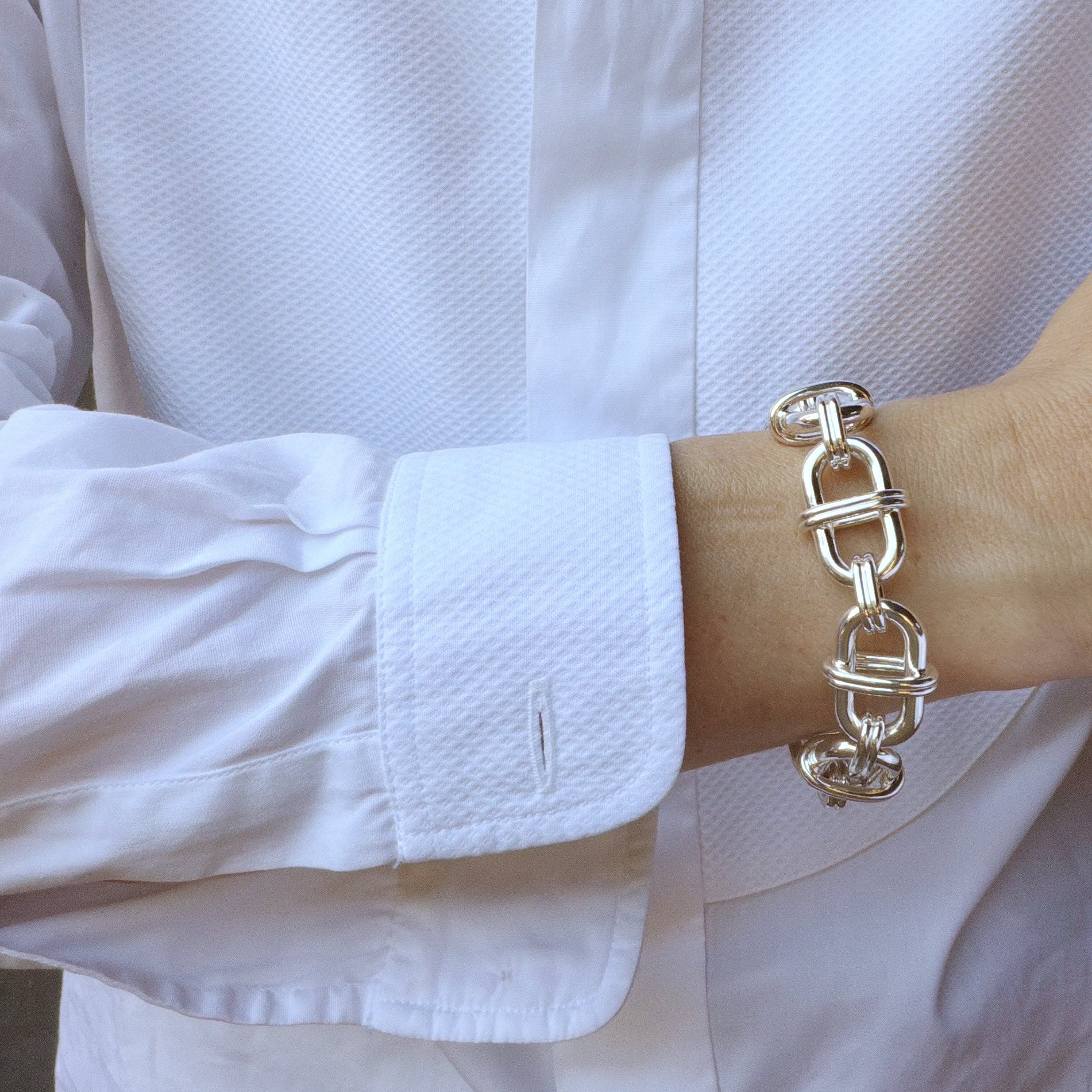 Axis Chain Bracelet, Silver