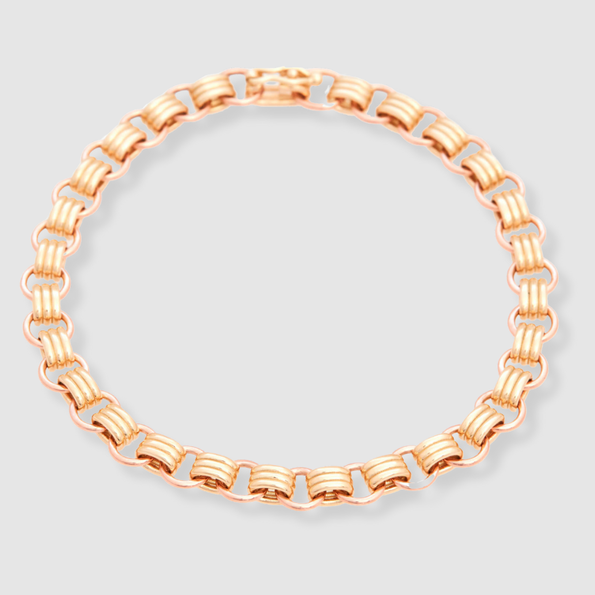 Triple Chain Bracelet 18K Yellow Gold, Small Link, 7"