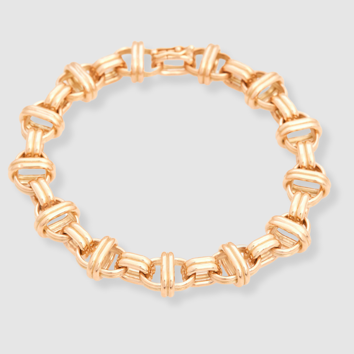Oval Chain Bracelet 18K Yellow Gold, Medium Link,