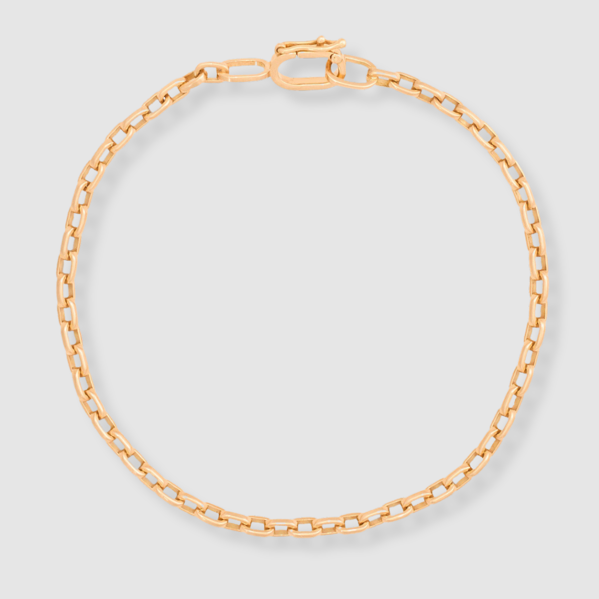 Anchor Chain Bracelet 18K Yellow Gold, Small Link, 7.25