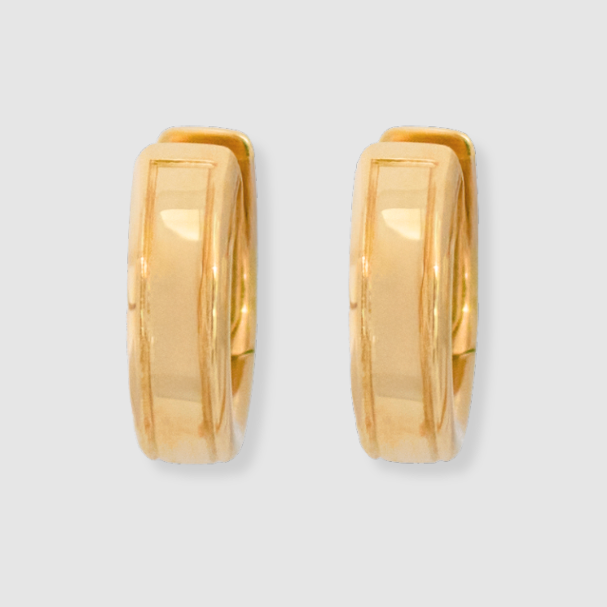Oval Drop Hoops, 18K Yellow Gold