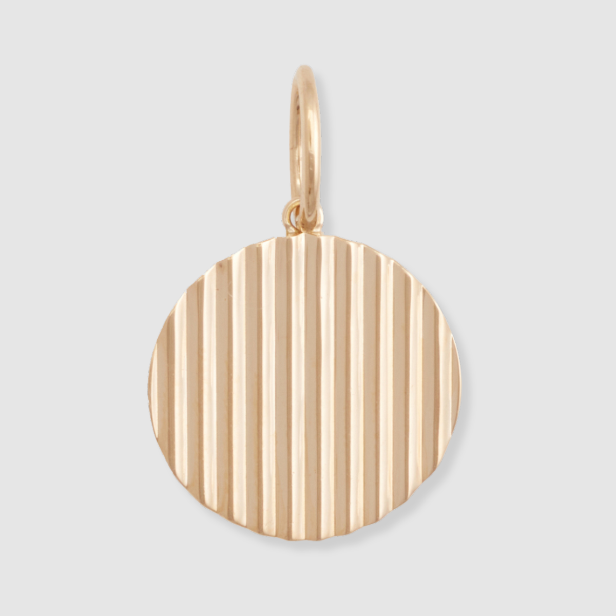 Circle Barre Medallion, 18k Yellow Gold, Medium