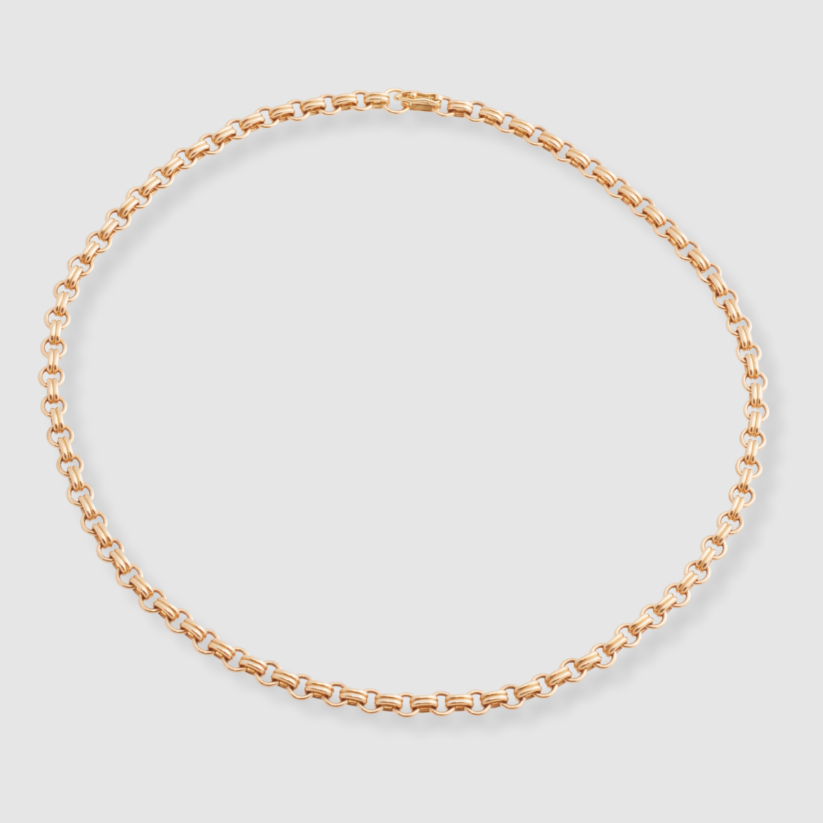 Double Chain Necklace, 18K Yellow Gold, Small Link, 16"