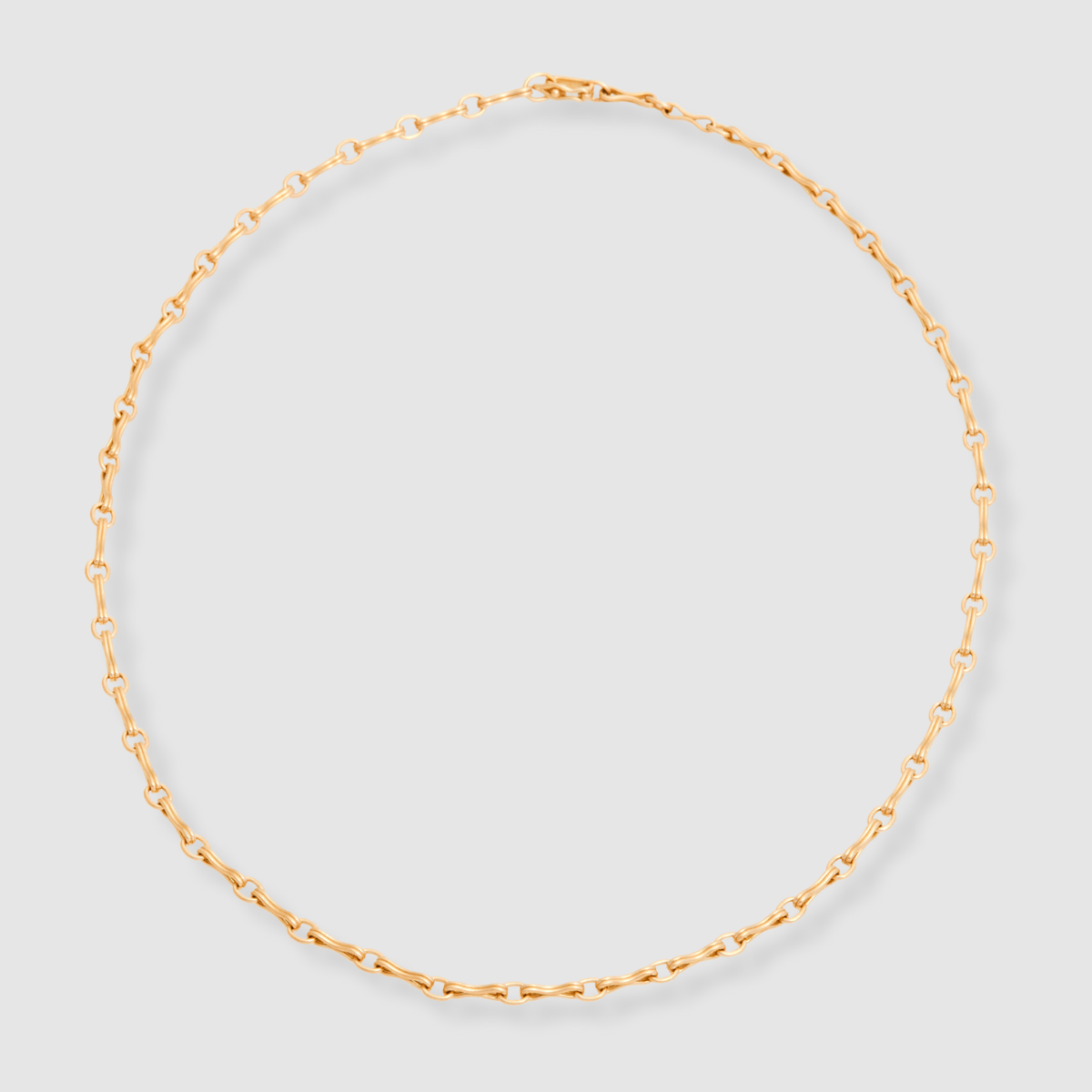 Column Chain Necklace, 18K Yellow Gold, Small Link, 25"