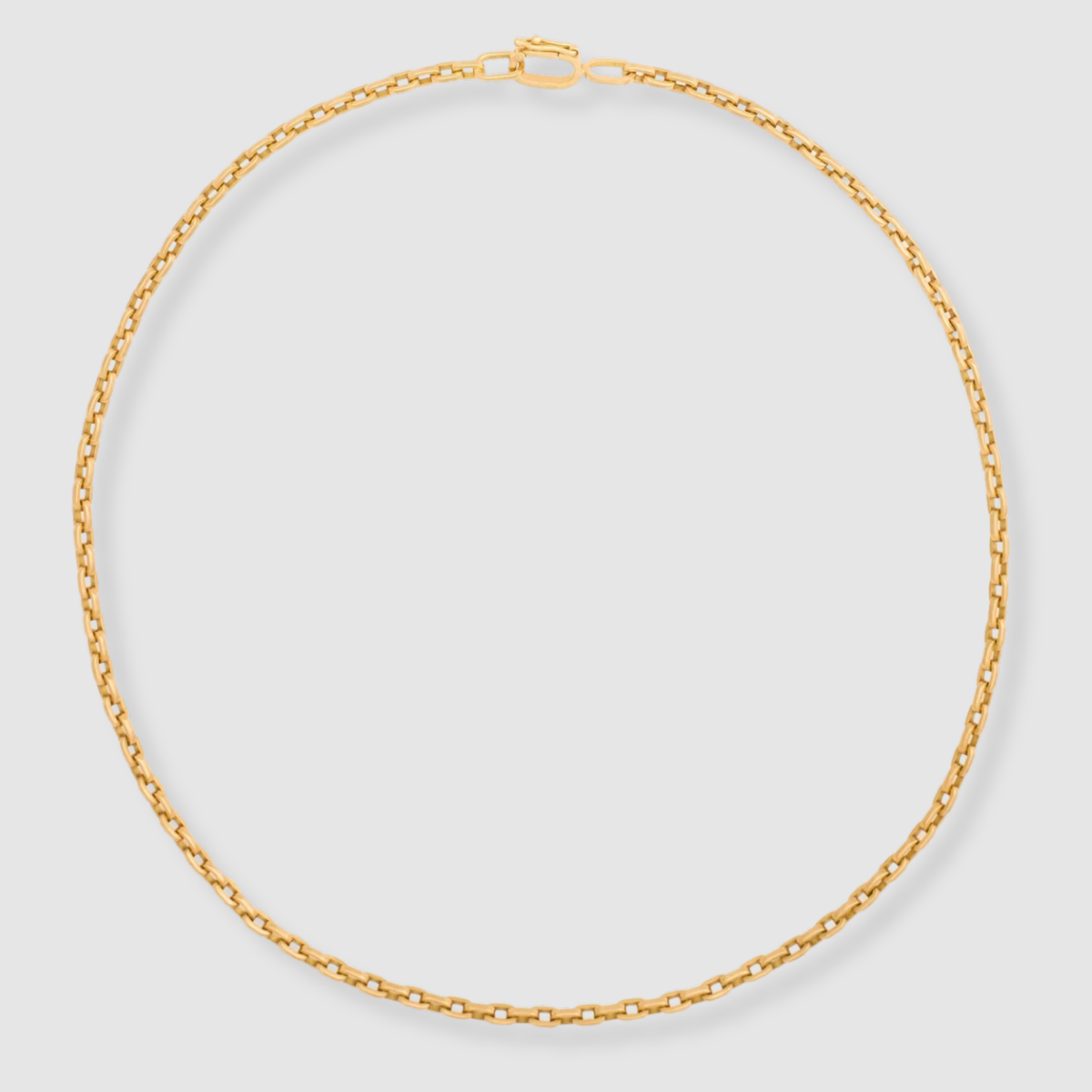 Anchor Chain Necklace 18K Yellow Gold, Small Link, 16"