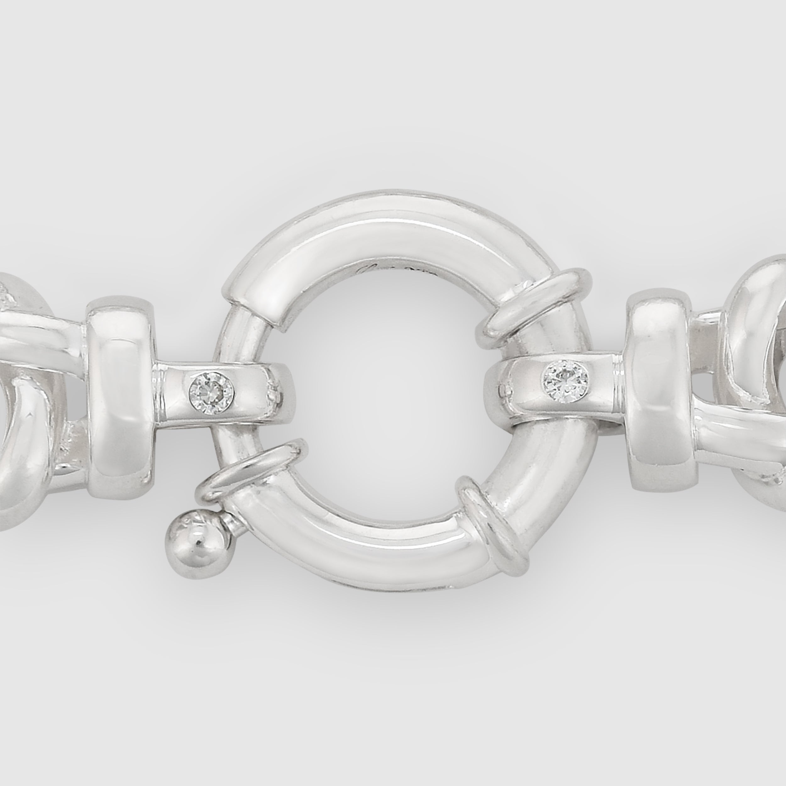 Interlocking Chain Bracelet, Silver