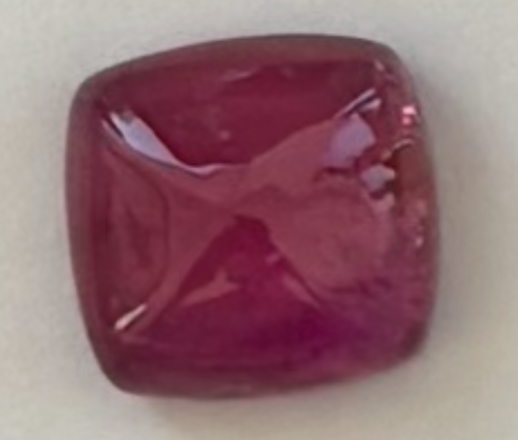 Pink Tourmaline Sugarloaf Cabochon Bezel Set Pendant, 18K Yellow Gold, 4.75ct