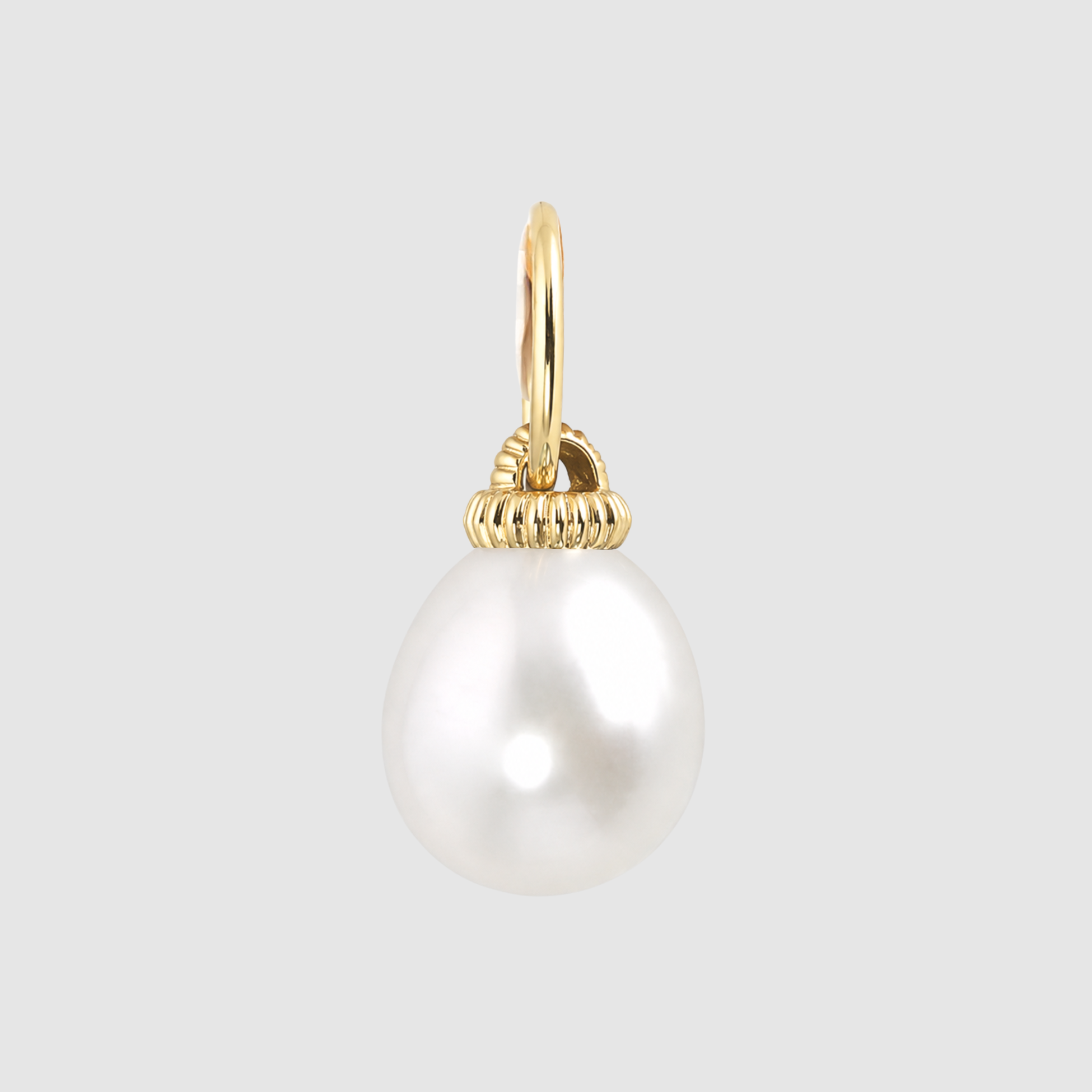 South Sea Drop Pearl Barre Pendant, 18K Yellow Gold, Medium