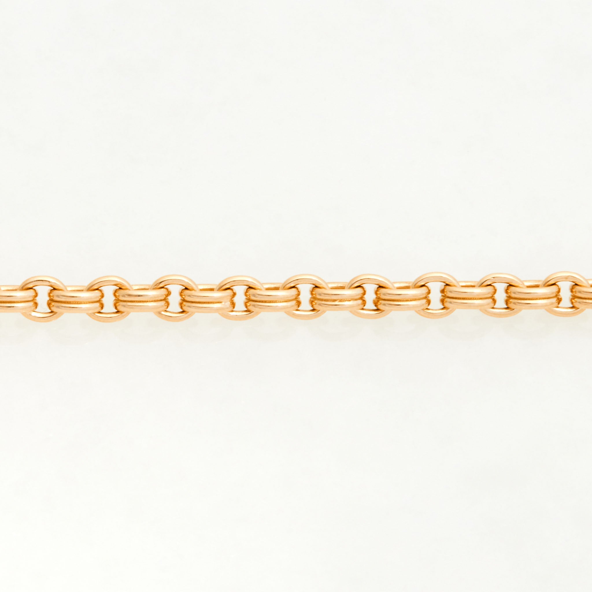 Double Chain Necklace, 18K Yellow Gold, Small Link, 16"