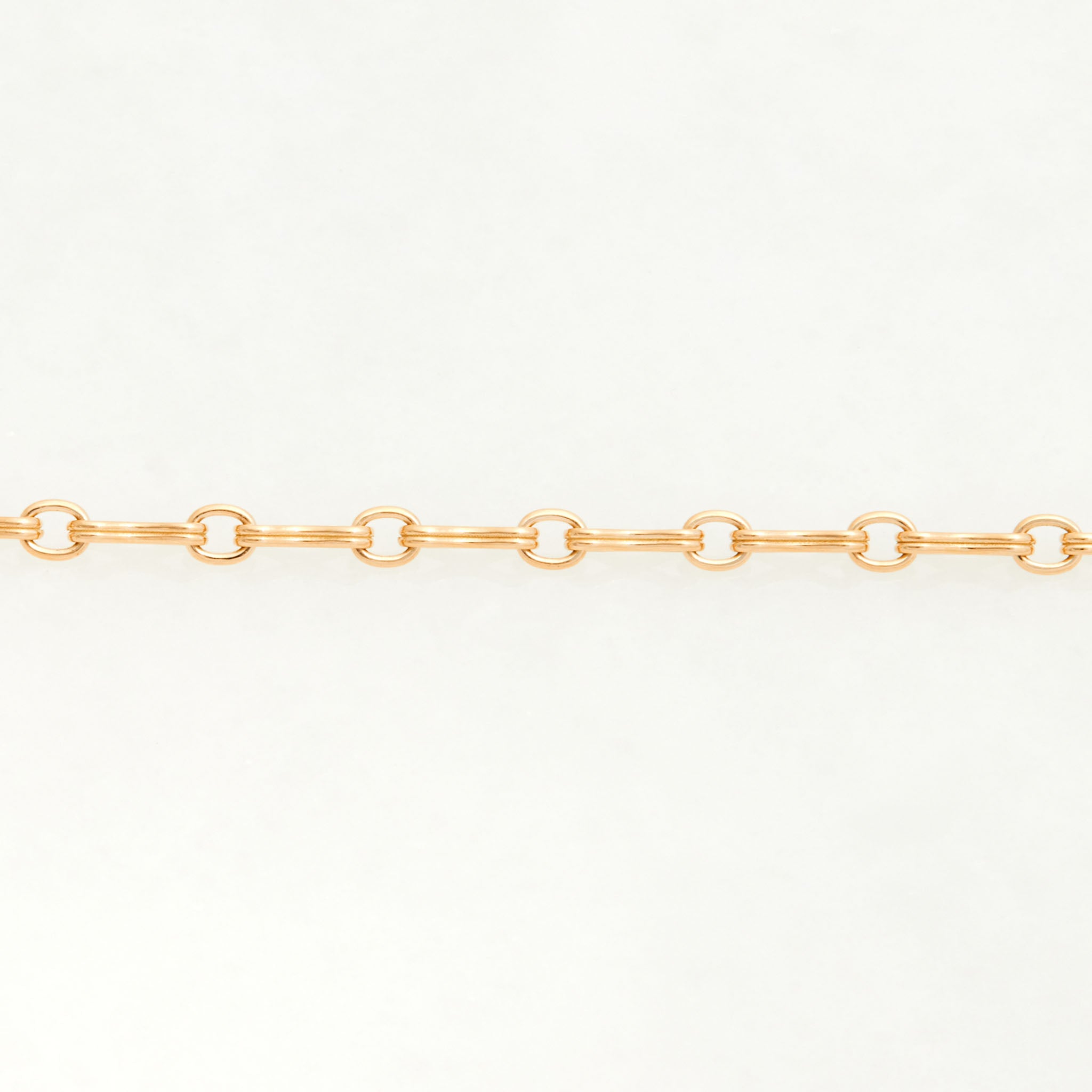 Column Chain Necklace, 18K Yellow Gold, Small Link, 18"