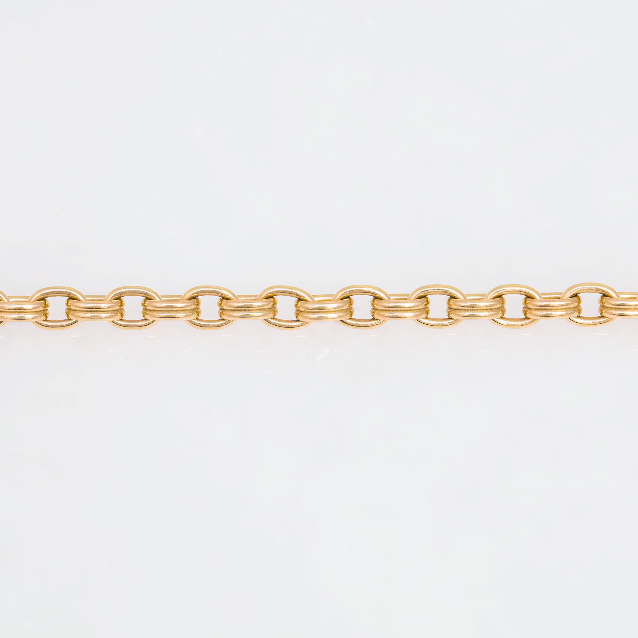 Double Chain Necklace, 18K Yellow Gold, Medium Link, 20"