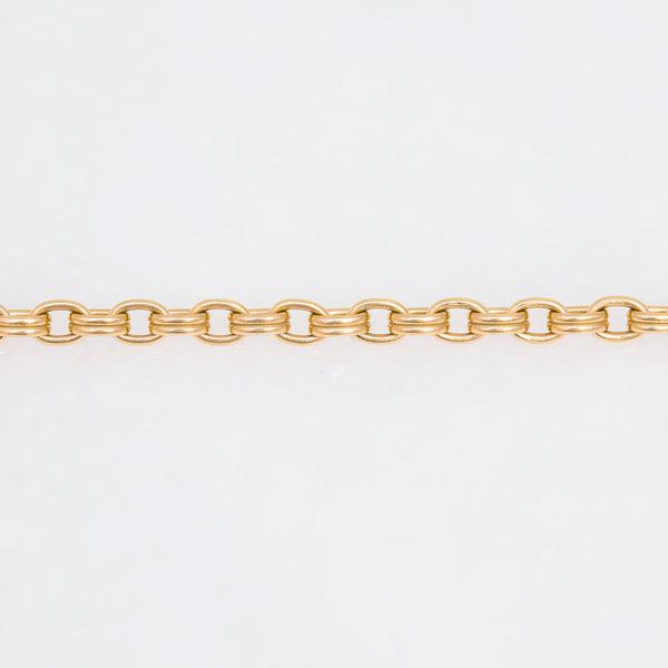 Double Chain Necklace, 18K Yellow Gold, Medium Link, 25"