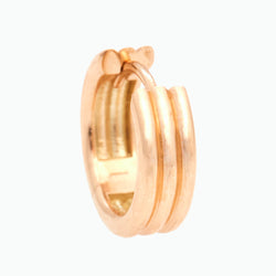 Triple Link Huggies, 18k Yellow Gold, Large