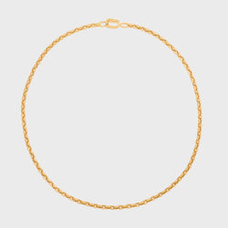 Anchor Chain Necklace 18K Yellow Gold, Small Link, 16"