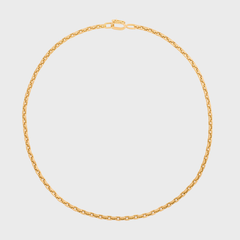 Anchor Chain Necklace 18K Yellow Gold, Small Link, 16"
