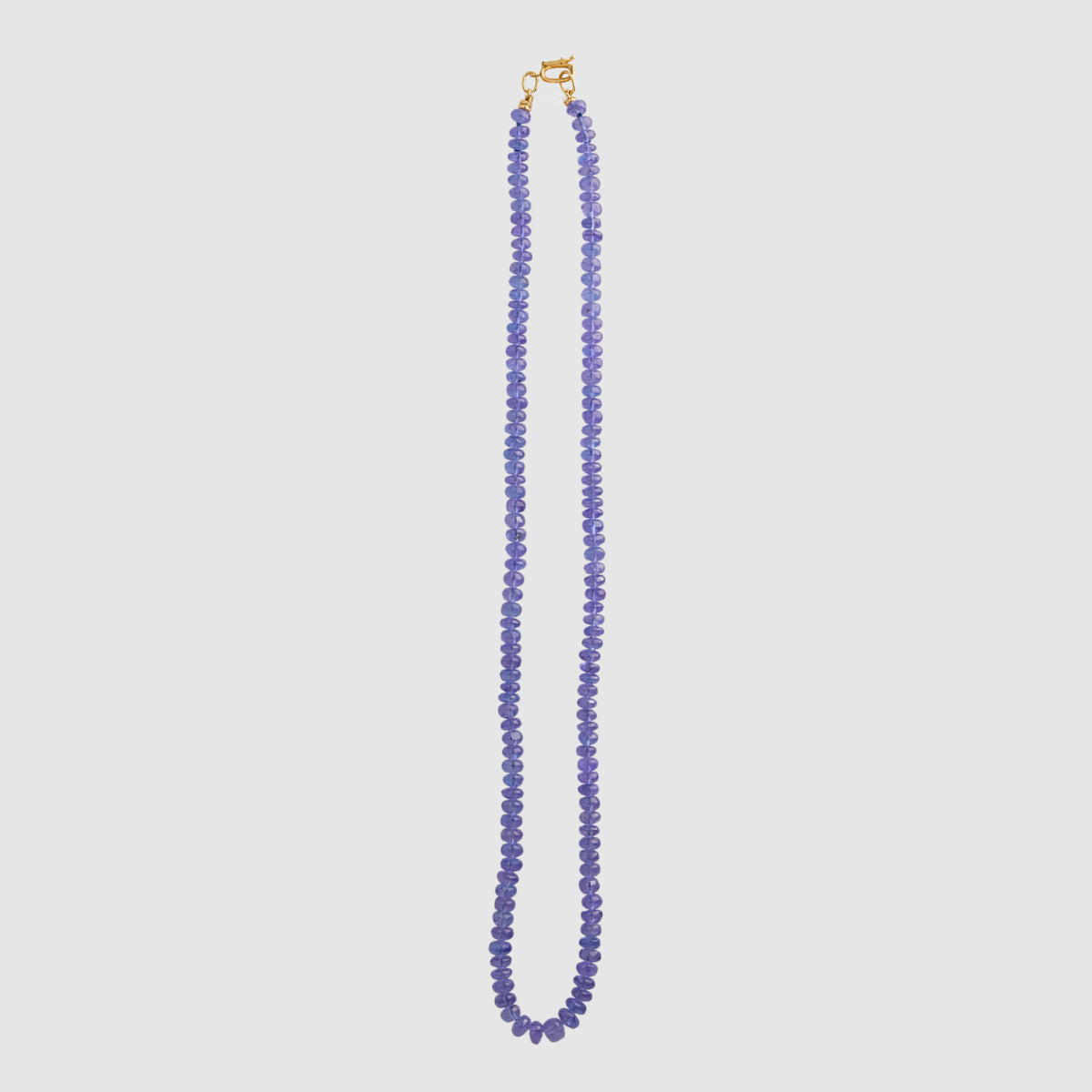 Rondelle Tanzanite Necklace 18K Yellow Gold, 16"