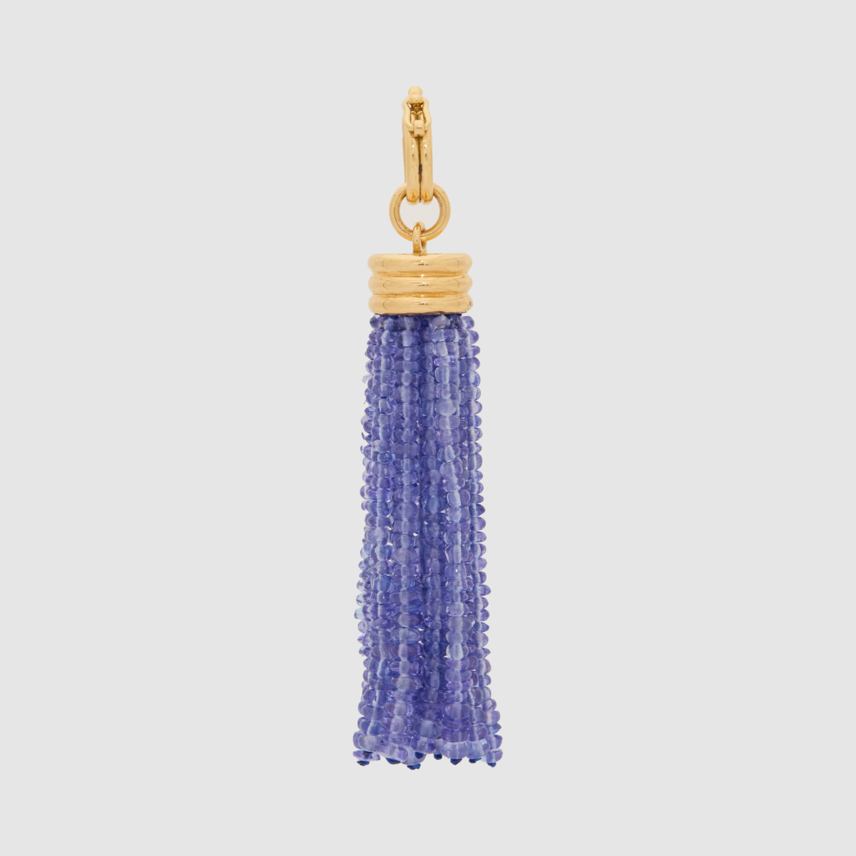 Triple Tassel Tanzanite Pendant, 18K Yellow Gold