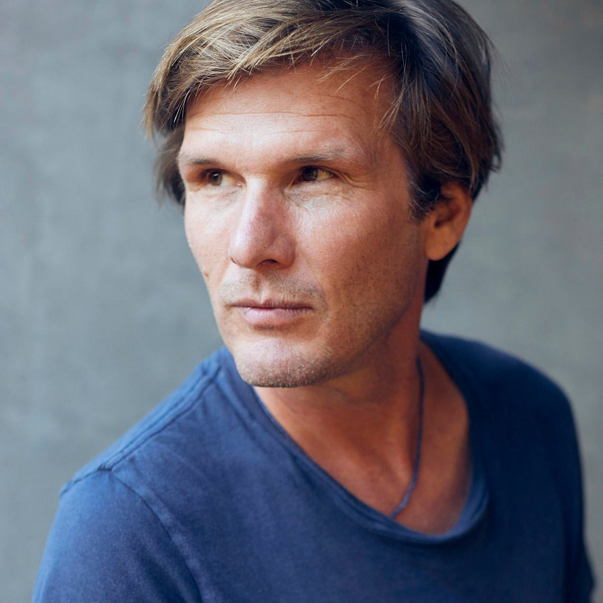 Rondelle Sapphire Blue Necklace 18K Yellow Gold, 20"