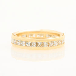 Diamond Channel Set Wedding Band, 18k Yellow Gold, Small