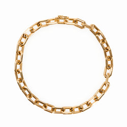 Anchor Chain Bracelet, Medium Link, 18k Yellow Gold, 8.25"