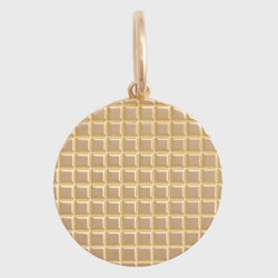 Circle Pyramid Medallion, 18k Yellow Gold, Medium