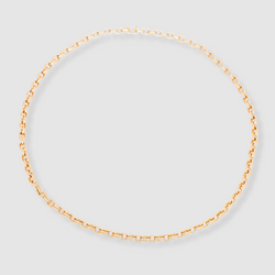 Double Chain Necklace, 18K Yellow Gold, Medium Link, 20"