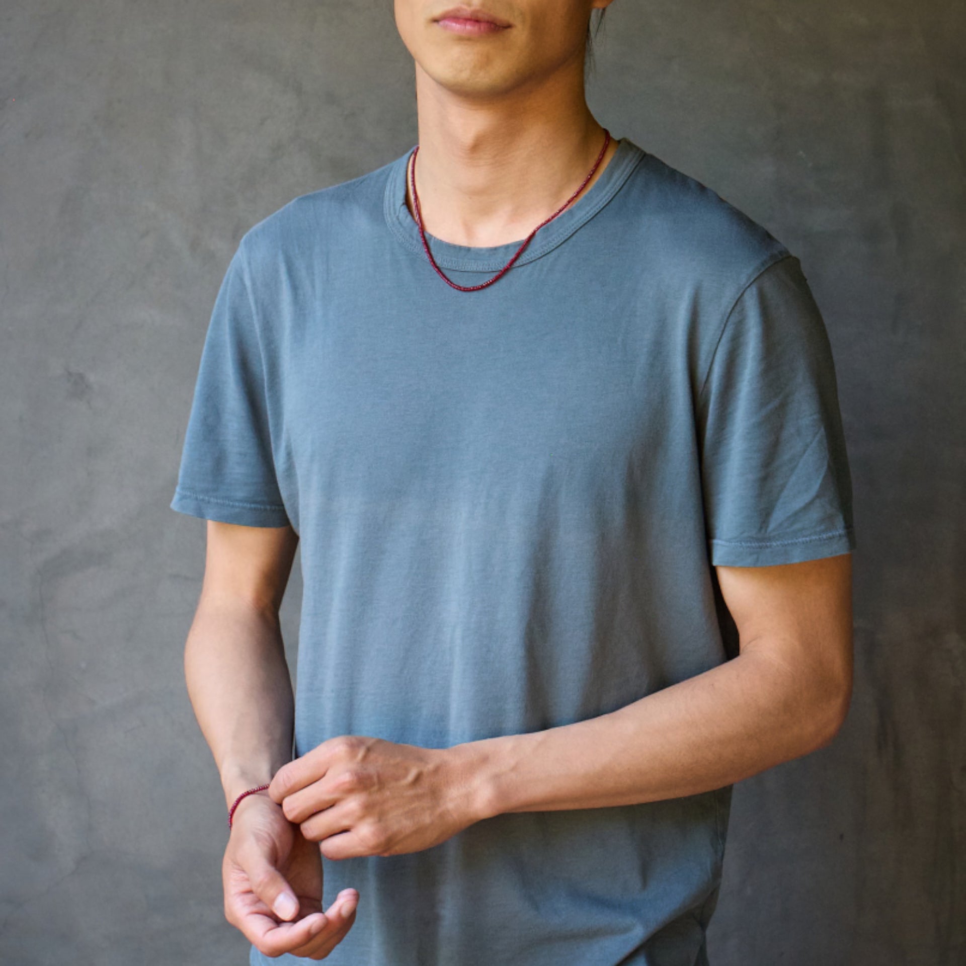 Rondelle Ruby Necklace 18K Yellow Gold, 20"