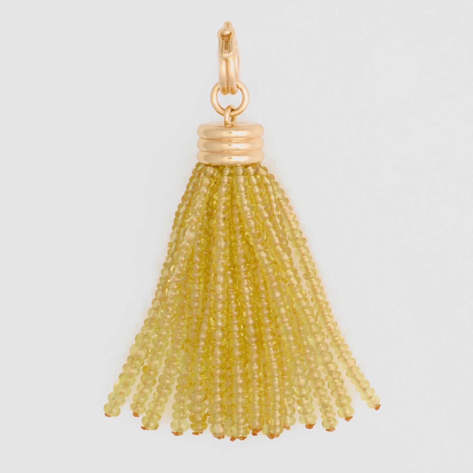 Triple Tassel Yellow Sapphire Rondelles Pendant, 18K Yellow Gold