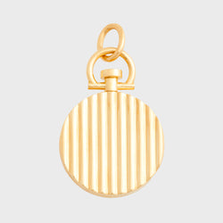 Circle Barre Photo Locket 18k Yellow Gold (Double Sided Barre)