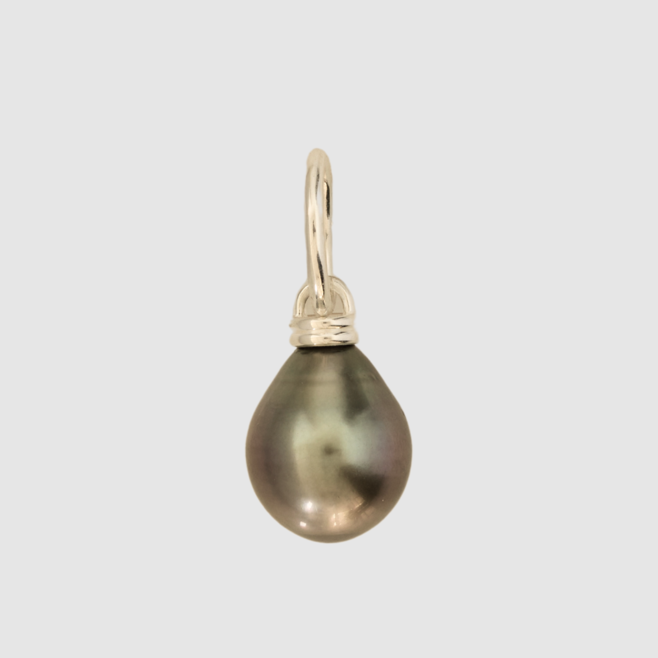 Tahitian Drop Pearl Double Pendant, Fine Silver, Medium (PRE-ORDER)