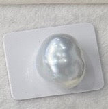 South Sea Drop Pearl Double Link Pendant, 18K Yellow Gold, XLarge