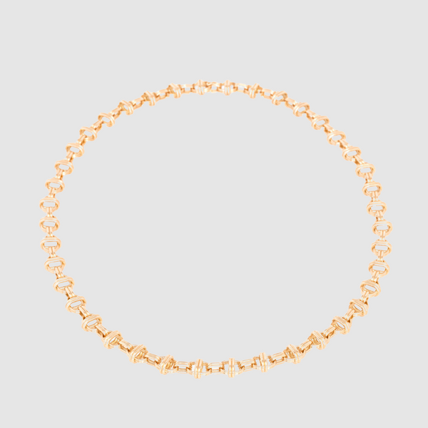 Oval Chain Necklace, 18K Yellow Gold, Large Link, 16"