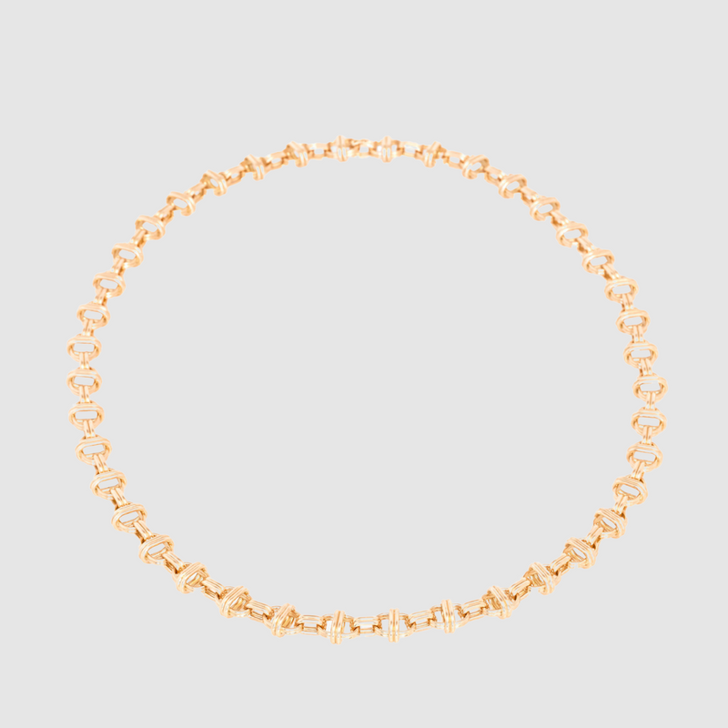 Oval Chain Necklace, 18K Yellow Gold, Large Link, 16"