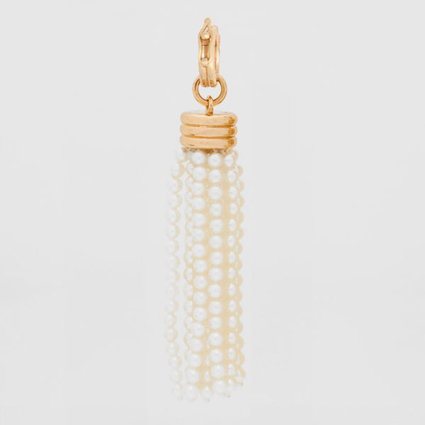 Triple Tassel Akoya Pearl Pendant, 18K Yellow Gold