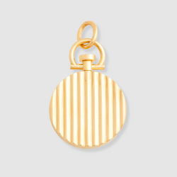 Circle Barre Photo Locket 18k Yellow Gold (Double Sided Barre)