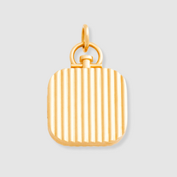 Square Barre Photo Locket, 18k Yellow Gold (Double Sided Barre)