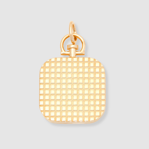 Square Pyramid Photo Locket 18k Yellow Gold (Double Sided Pyramid)