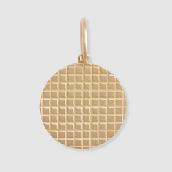 Circle Pyramid Medallion, 18k Yellow Gold, Medium