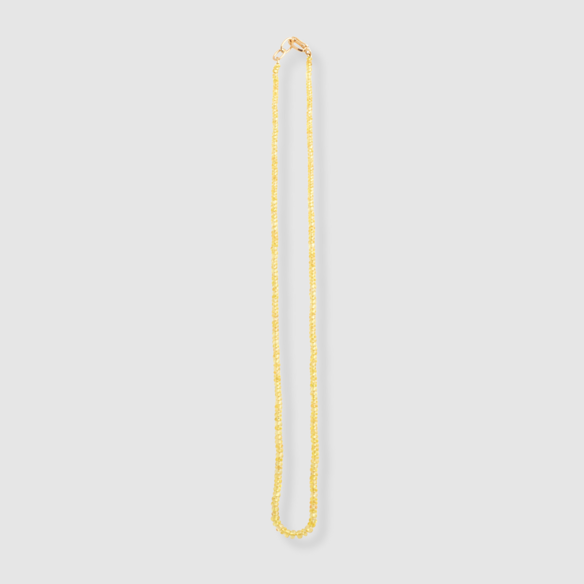 Rondelle Yellow Sapphire Necklace 18K Yellow Gold, 16"