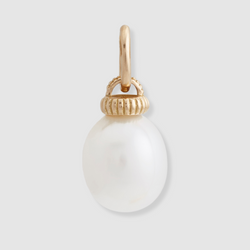 South Sea Drop Pearl Barre Pendant, 18K Yellow Gold, Medium