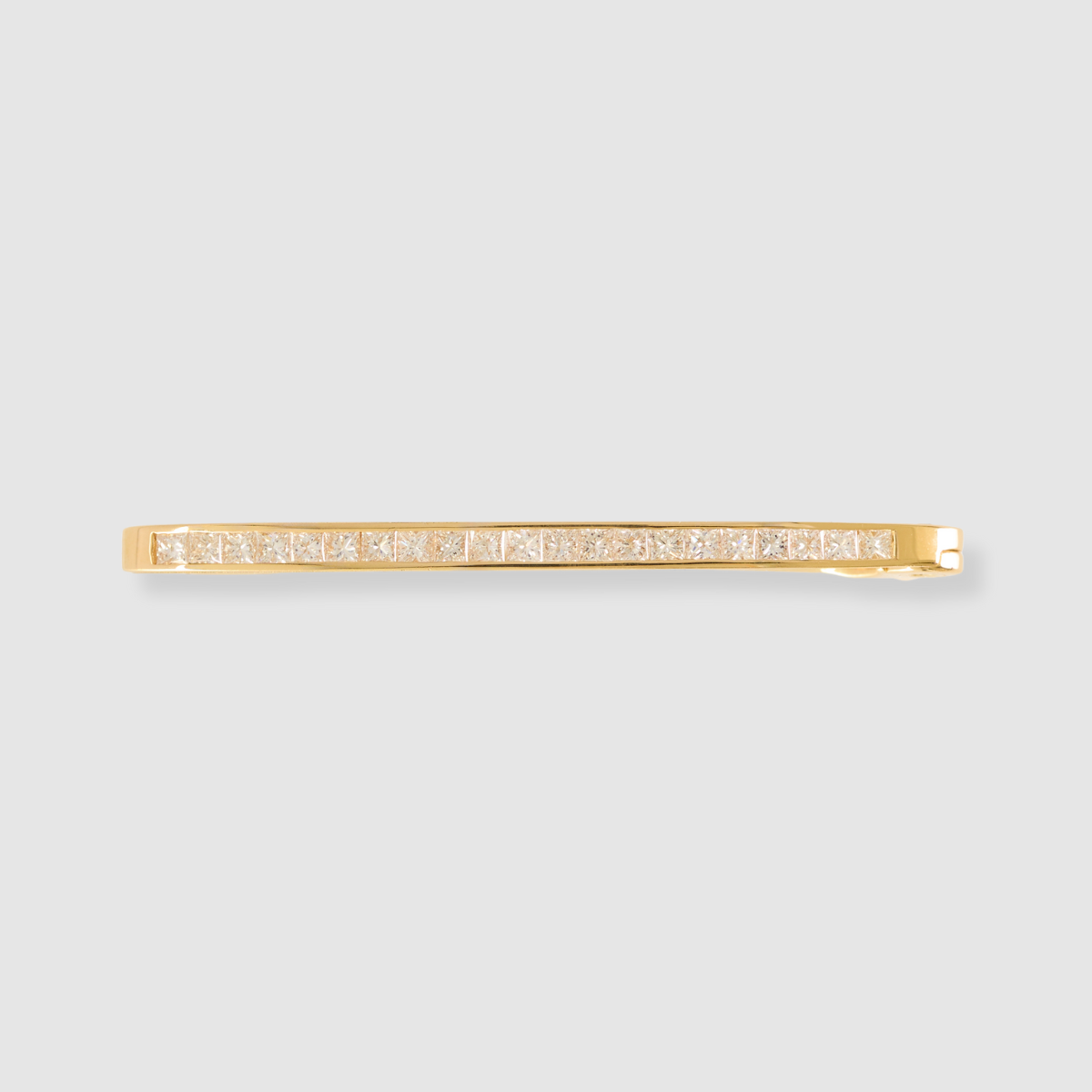 Diamond Tie Pin Brooch, 18k Yellow Gold