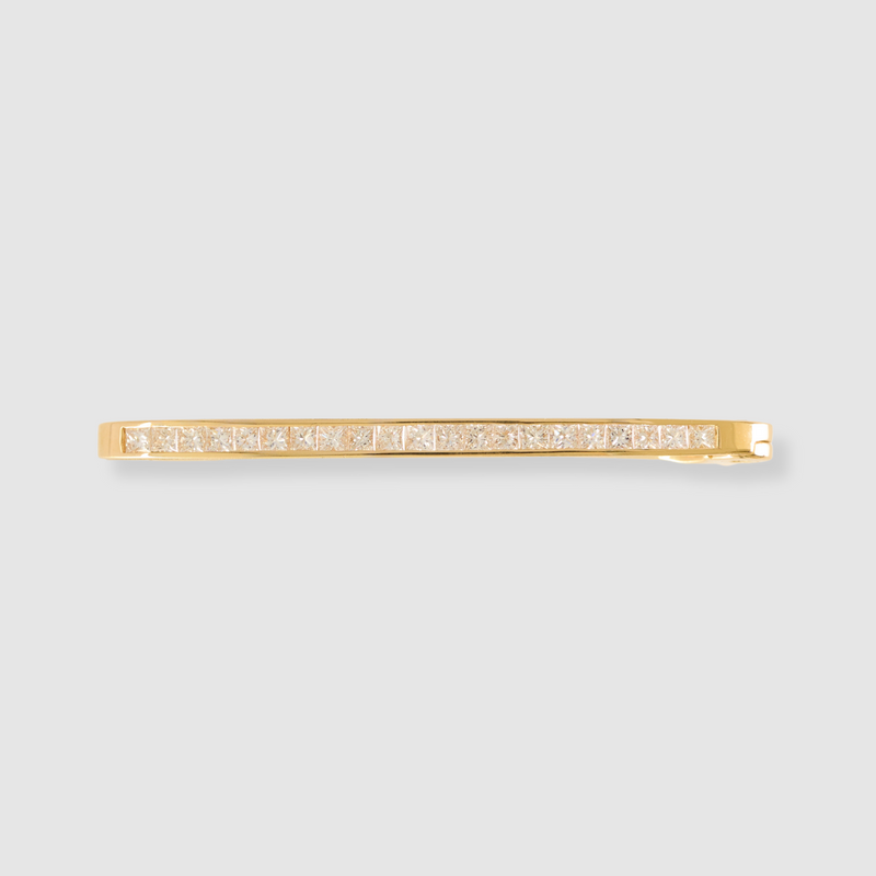 Diamond Tie Pin Brooch, 18k Yellow Gold