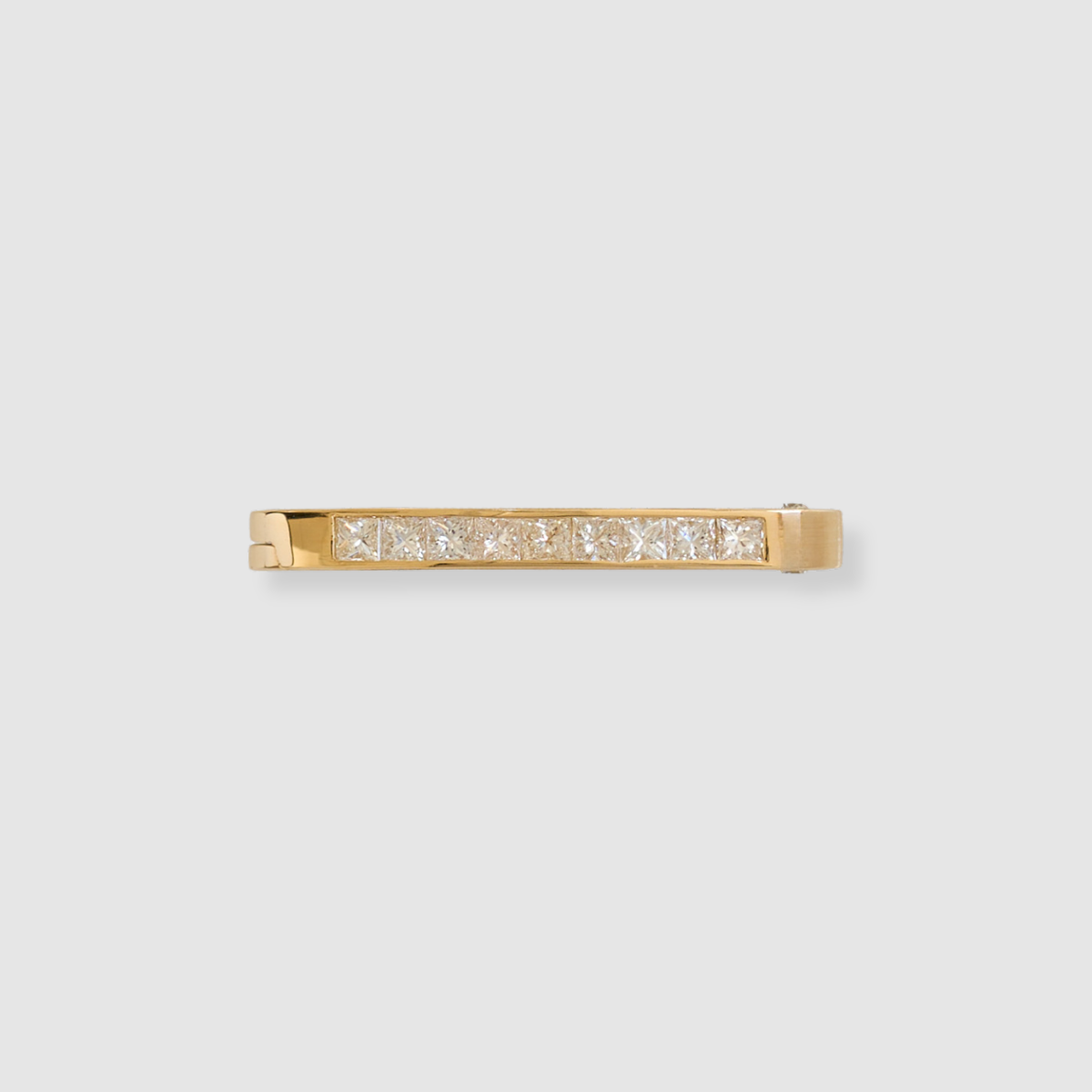 Diamond Tie Pin Brooch, 18k Yellow Gold, Small