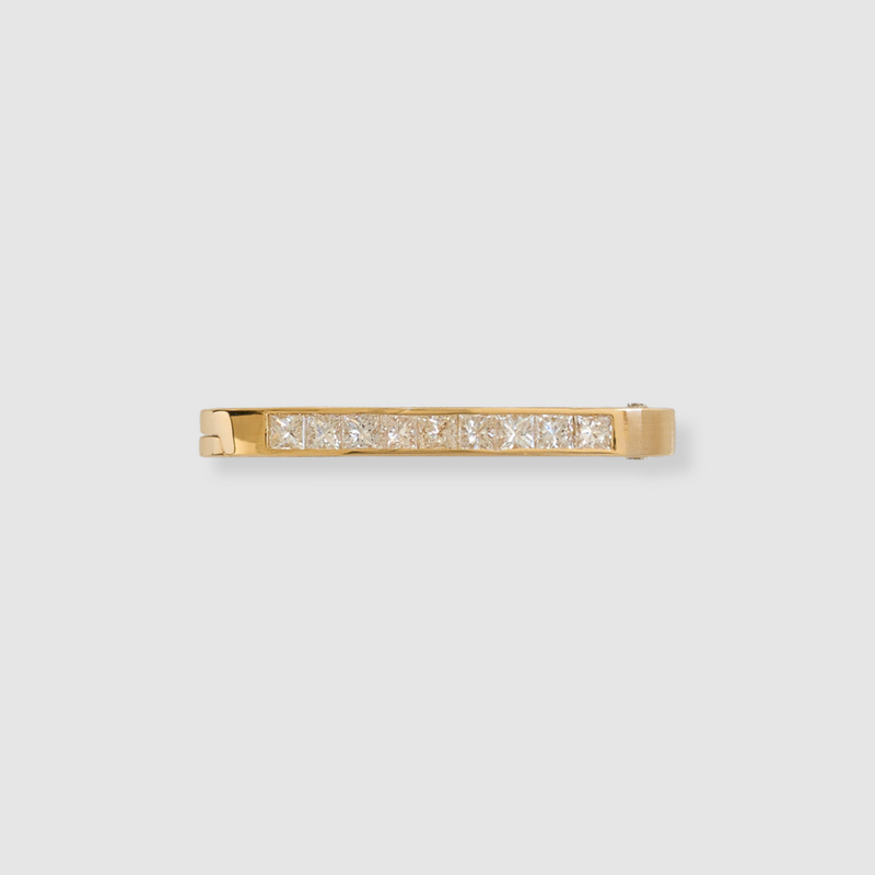 Diamond Tie Pin Brooch, 18k Yellow Gold, Small